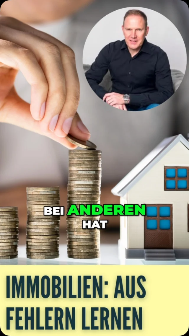 „Fehler machen, daraus lernen und erfolgreicher investieren – so läuft es bei mir“ In diesem Reel erzählt Immobilien-Investor Helge König, wie er aus Fehlern wertvolle Lektionen zieht, mit Skepsis die richtigen Entscheidungen trifft und langfristig erfolgreiche Investments tätigt. Lass dich inspirieren und starte deinen Weg zu smarteren Entscheidungen! 💡 Jetzt anschauen, liken & abonnieren! Link zum kompletten Interview in der Bio. #immobilien #aktien #geld #immobilienmarkt #reichtum #fehler #börse